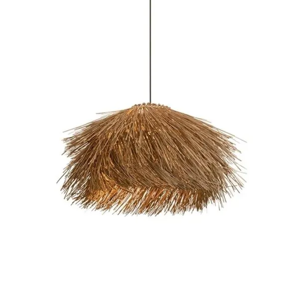 Design-Hängelampe aus Rattan