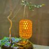 Design-Solarlaterne im Rattan-Look