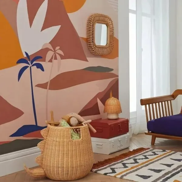 Dino-Aufbewahrungskorb aus Rattan Dino-Aufbewahrungskorb aus Rattan