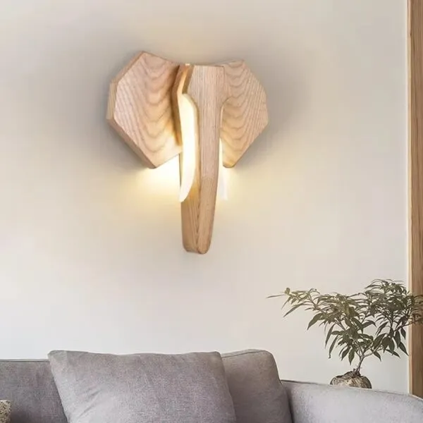 Elefantenkopf Wanddeko aus Holz Elefantenkopf Wanddeko aus Holz