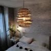 Elegante Hängelampe aus Rattan im japanischen Stil