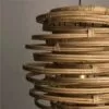 Elegante Hängelampe aus Rattan im japanischen Stil