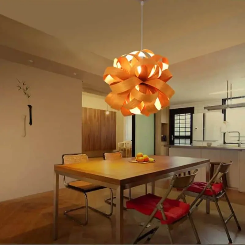 Echtes Holz trifft auf modernes Lampendesign