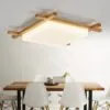 Elegante quadratische Holz-Hängelampe Elegante quadratische Holz-Hängelampe