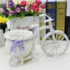 Fahrrad-Deko mit Rattan-Vase