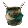 Faltbarer Aufbewahrungs-Übertopf aus handgeflochtenem Weidenholz und Rattan mit rechteckigem Muster Faltbarer Aufbewahrungs-Übertopf aus handgeflochtenem Weidenholz und Rattan mit rechteckigem Muster