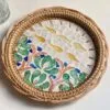Fischmotiv Rattan Tablett Fischmotiv Rattan Tablett