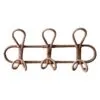 Garderobenhaken mit 3 Haken aus dunklem Rattan Garderobenhaken mit 3 Haken aus dunklem Rattan