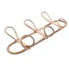 Garderobenhaken mit 3 Haken aus hellem Rattan Garderobenhaken mit 3 Haken aus hellem Rattan