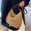 Geflochtene Rattan-Tasche Geflochtene Rattan-Tasche