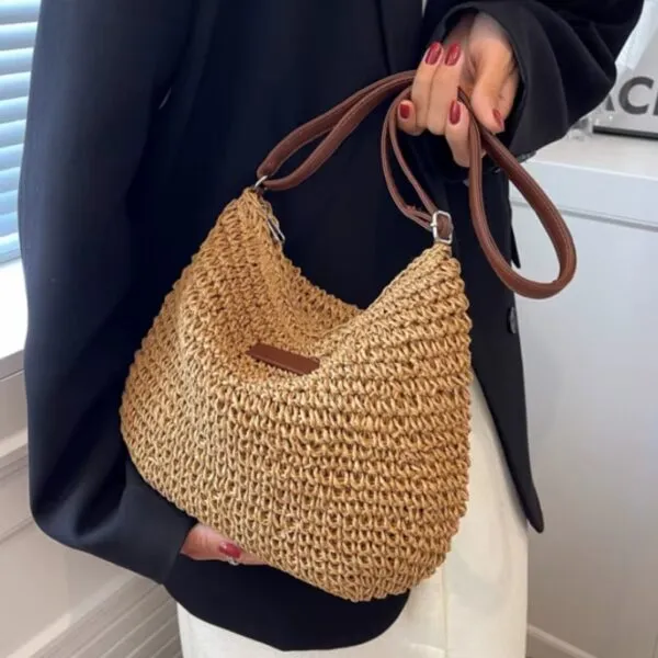 Geflochtene Rattan-Tasche Geflochtene Rattan-Tasche