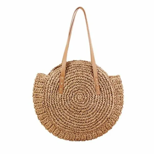 Geflochtene Strandtasche in Braun Geflochtene Strandtasche in Braun