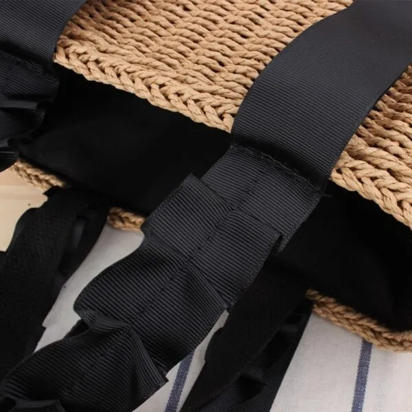 Geflochtene Strohtasche für Damen Geflochtene Strohtasche für Damen