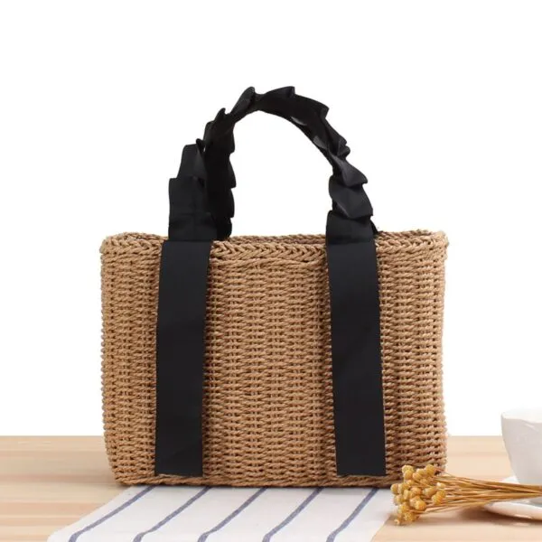 Geflochtene Strohtasche für Damen Geflochtene Strohtasche für Damen