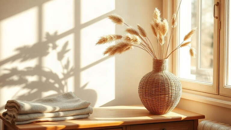 Geflochtene Vasen und Trockenblumen: Ein Stilguide für natürliche Wohnkultur
