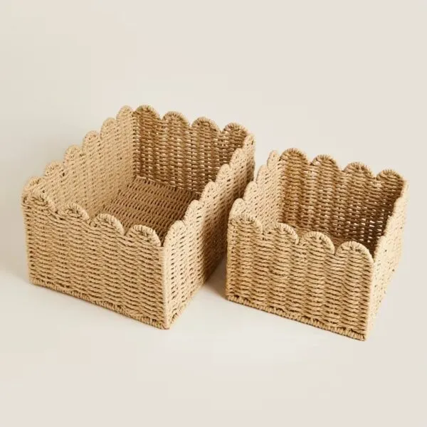 Geflochtener Rattan-Aufbewahrungskorb Geflochtener Rattan-Aufbewahrungskorb
