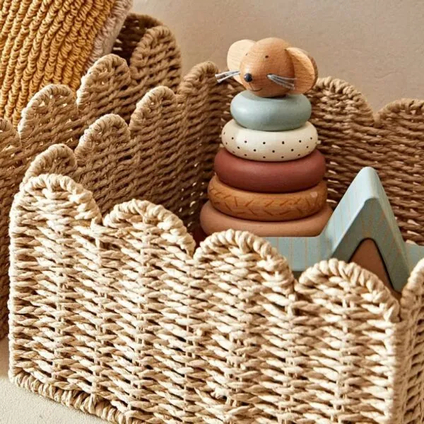 Geflochtener Rattan-Aufbewahrungskorb Geflochtener Rattan-Aufbewahrungskorb