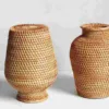 Geflochtener Rattanvasenhalter für Trockenblumen Geflochtener Rattanvasenhalter für Trockenblumen