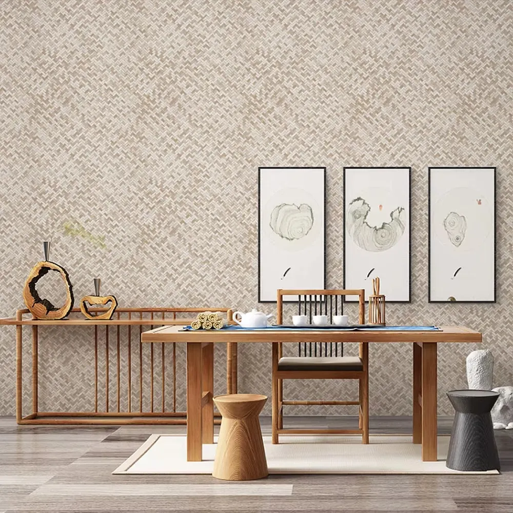 Geometrisches Wandbild als Raumblickfang