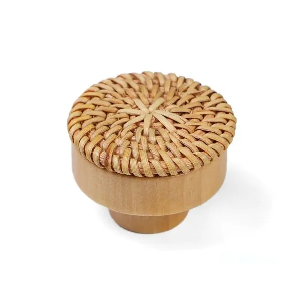 Griffe aus Buchenholz und Naturrattan für DIY Griffe aus Buchenholz und Naturrattan für DIY