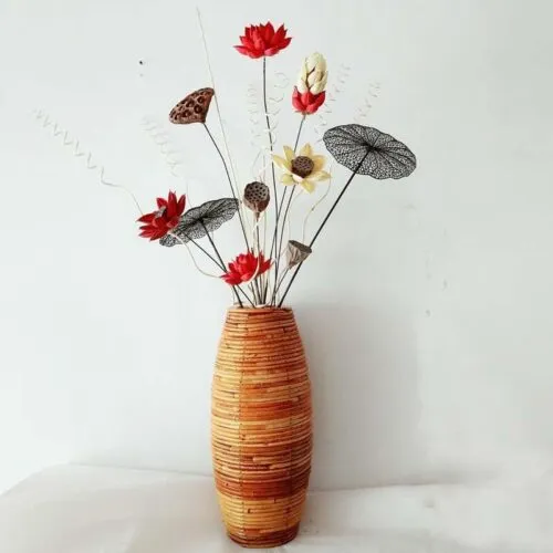 Große Bambusvase Naturton Große Bambusvase Naturton