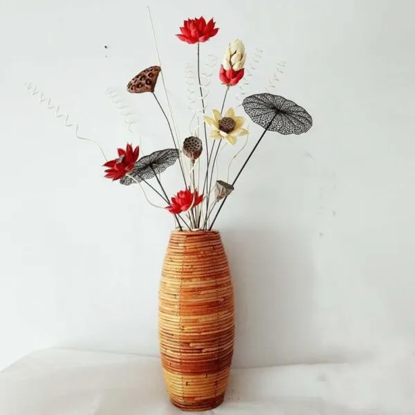 Große Bambusvase Naturton Große Bambusvase Naturton