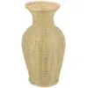 Große Dekovase aus Rattan in Beige Große Dekovase aus Rattan in Beige