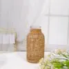 Große Weidenvase mit Glaseinsatz Große Weidenvase mit Glaseinsatz