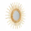 Großer Sonnenspiegel aus Rattan Großer Sonnenspiegel aus Rattan