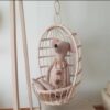 Hängeaufbewahrungskorb aus Rattan für Spielzeug, nordisch