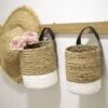 Hängekorb aus Rattan für Pflanzen Hängekorb aus Rattan für Pflanzen