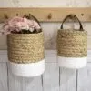 Hängekorb aus Rattan für Pflanzen Hängekorb aus Rattan für Pflanzen