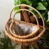 Hängekorb für Pflanzen aus Rattan Hängekorb für Pflanzen aus Rattan