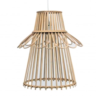 Hängelampe aus Naturrattan