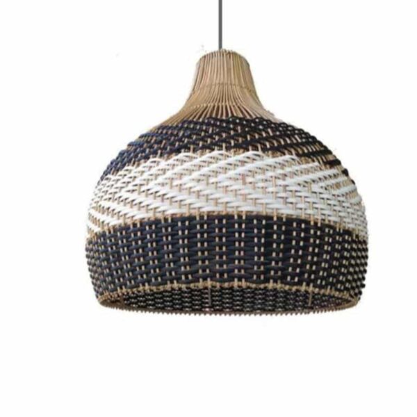 Hängelampe aus Rattan im chinesischen Stil
