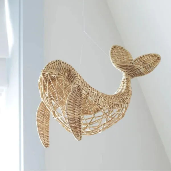Hängende Deko-Wal aus Rattan Hängende Deko-Wal aus Rattan