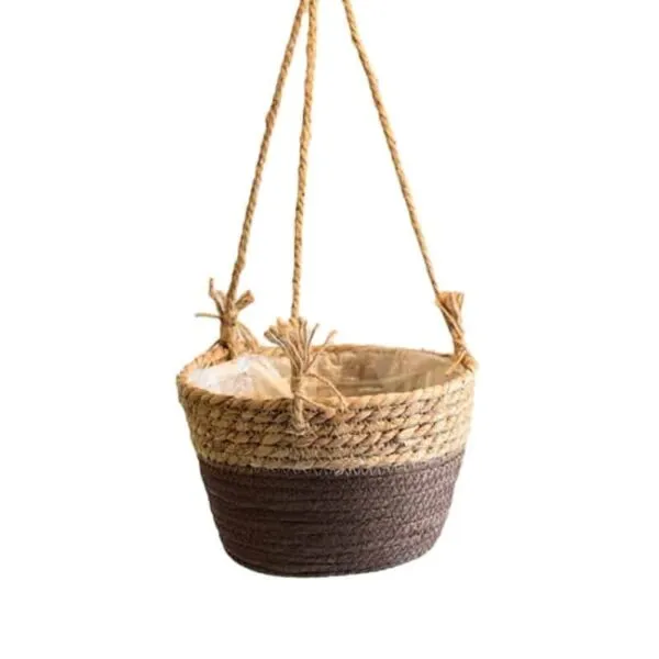 Hängepflanztopf aus Rattan