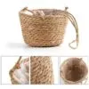 Hängepflanztopf aus Rattan mit Makramee-Juteband Hängepflanztopf aus Rattan mit Makramee-Juteband