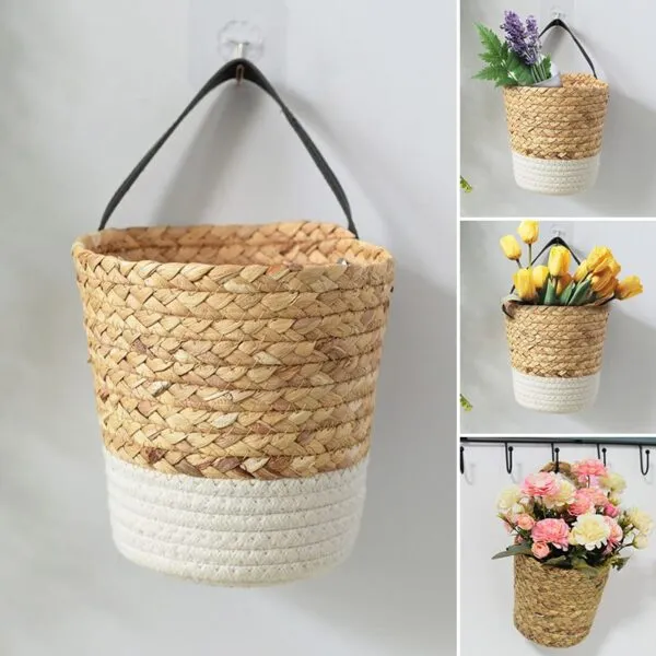 Hängevase aus Rattan Hängevase aus Rattan