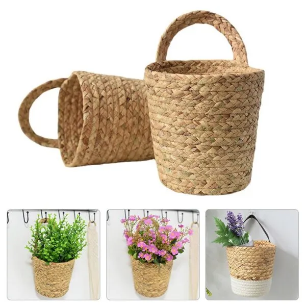 Hängevase aus Rattan Hängevase aus Rattan
