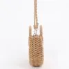 Halbrunde Rattan-Umhängetasche Halbrunde Rattan-Umhängetasche