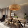 Handgefertigte Retro-Hängelampe aus Rattan im chinesischen Stil Handgefertigte Retro-Hängelampe aus Rattan im chinesischen Stil
