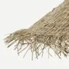 Handgefertigter Lampenschirm im asiatischen Stil aus Stroh Natürlicher Stroh-Lampenschirm im Boho-Interieur, warmes, weiches Licht