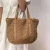 Handgeflochtene Strohtasche für Damen Handgeflochtene Strohtasche für Damen