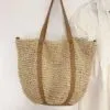 Handgeflochtene Strohtasche für Damen Handgeflochtene Strohtasche für Damen