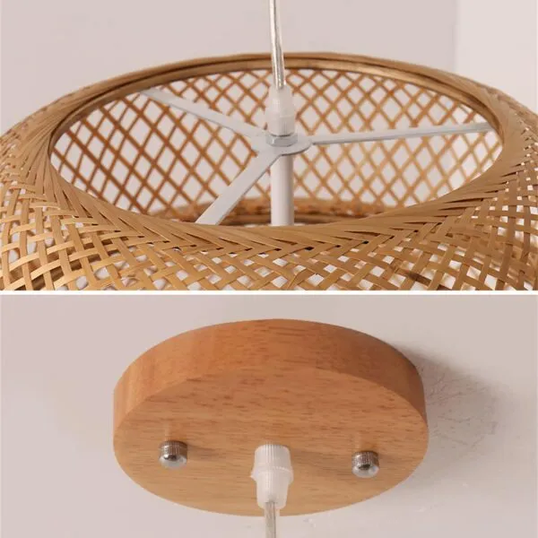 Handgeflochtener Bambus-Deckenleuchter im modernen Kunst-Design Handgeflochtener Bambus-Deckenleuchter im modernen Kunst-Design