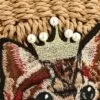 Handgeflochtener Korb mit Katzenmotiv Handgeflochtener Korb mit Katzenmotiv