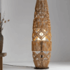 Handgeflochtener LED-Stehleuchten-Schirm aus Rattan Handgeflochtener LED-Stehleuchten-Schirm aus Rattan