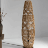 Handgeflochtener LED-Stehleuchten-Schirm aus Rattan Handgeflochtener LED-Stehleuchten-Schirm aus Rattan