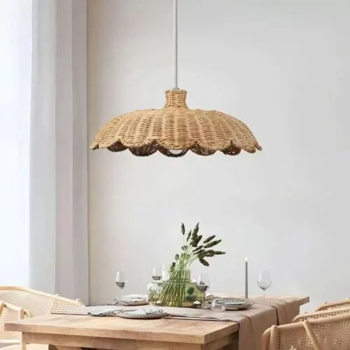Handgeflochtener Rattan-Hängelampenschirm Handgeflochtener Rattan-Hängelampenschirm